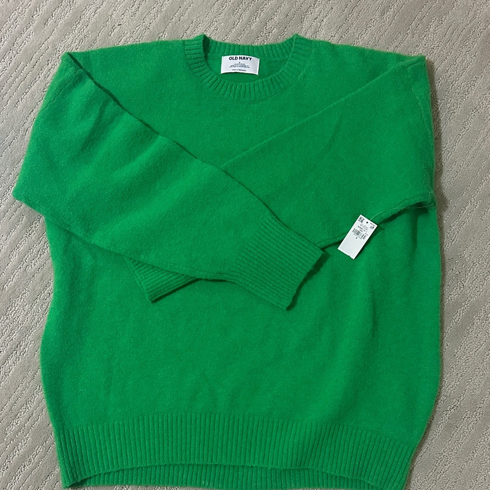 Old Navy womens  Vibrant Green Crewneck Sweater
